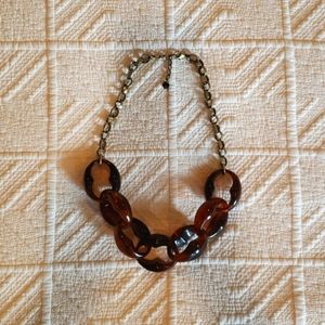 Loft Faux Tortoise Statement Necklace